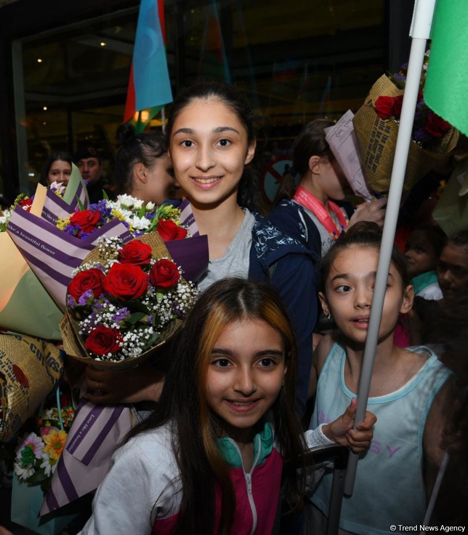 Azerbaijani gymnasts return from European Championship in Israel with four medals (PHOTO)