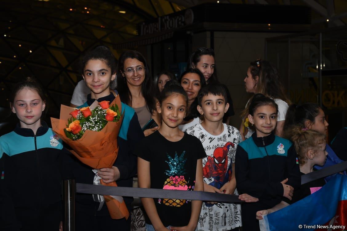 Azerbaijani gymnasts return from European Championship in Israel with four medals (PHOTO)