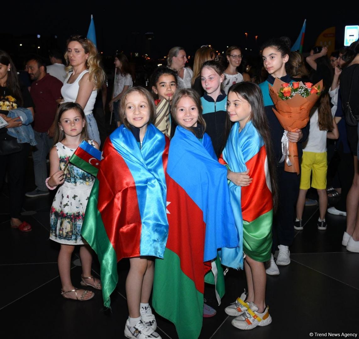Azerbaijani gymnasts return from European Championship in Israel with four medals (PHOTO)