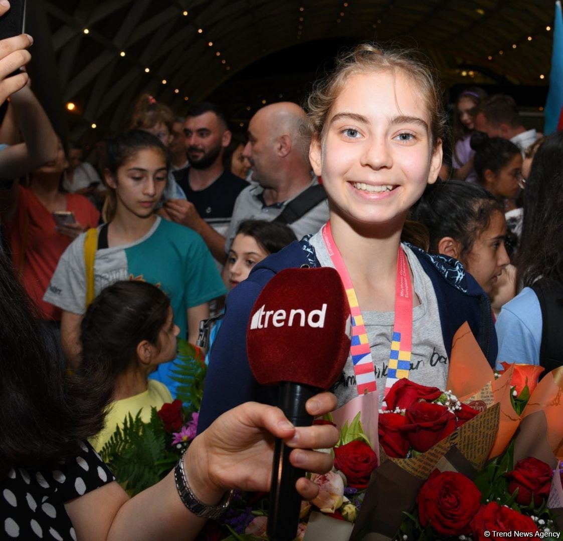 Azerbaijani gymnasts return from European Championship in Israel with four medals (PHOTO)