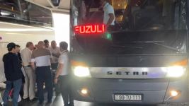 Отправился в путь первый автобус рейса Баку-Физули-Баку (ФОТО)
