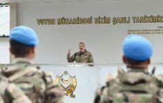 Президент Ильхам Алиев принял участие в открытии воинской части в Кяльбаджарском районе (ФОТО/ВИДЕО)