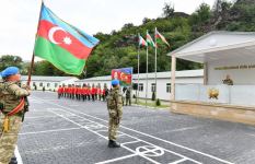 Президент Ильхам Алиев принял участие в открытии воинской части в Кяльбаджарском районе (ФОТО/ВИДЕО)