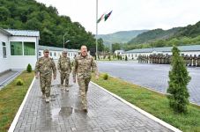 Президент Ильхам Алиев принял участие в открытии воинской части в Кяльбаджарском районе (ФОТО/ВИДЕО)