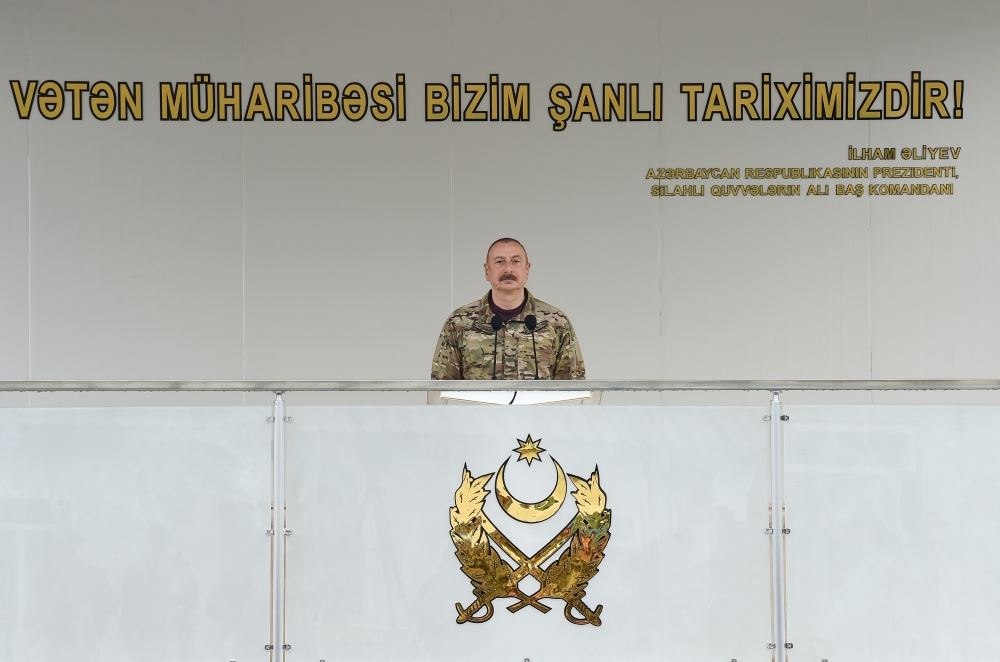 Президент Ильхам Алиев принял участие в открытии воинской части в Кяльбаджарском районе (ФОТО/ВИДЕО)