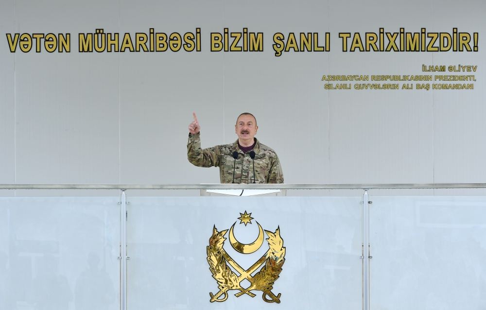 Президент Ильхам Алиев принял участие в открытии воинской части в Кяльбаджарском районе (ФОТО/ВИДЕО)