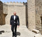 President Ilham Aliyev views landscaping work carried out in Baku's Ramana settlement (PHOTO/VIDEO)