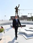 Президент Ильхам Алиев ознакомился с работами по капитальному ремонту и реконструкции, проведенными в Аллее шехидов в Сумгайыте (ФОТО/ВИДЕО)