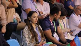 Вице-президент Фонда Гейдара Алиева Лейла Алиева наблюдала за выступлениями азербайджанских борцов на Исламиаде в Конье (ФОТО)