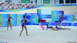 Исламиада: Групповая команда Азербайджана по художественной гимнастике завоевала "золото" в программе с тремя лентами и двумя мячами (ФОТО)