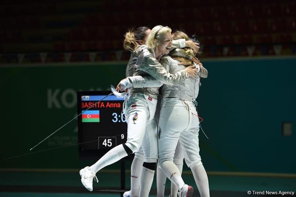Азербайджанская женская команда по фехтованию на саблях выиграла золотую медаль Исламиады (ФОТО)