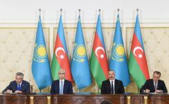 Ceremony of signing Azerbaijani-Kazakh documents held following meeting of presidents (PHOTO/VIDEO)