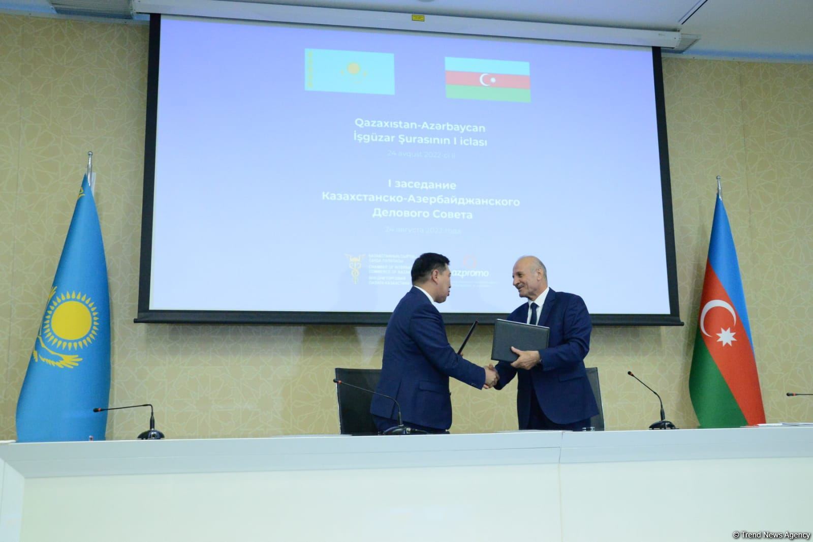 Protocol of first meeting of Kazakh-Azerbaijani Business Council signed (PHOTO)