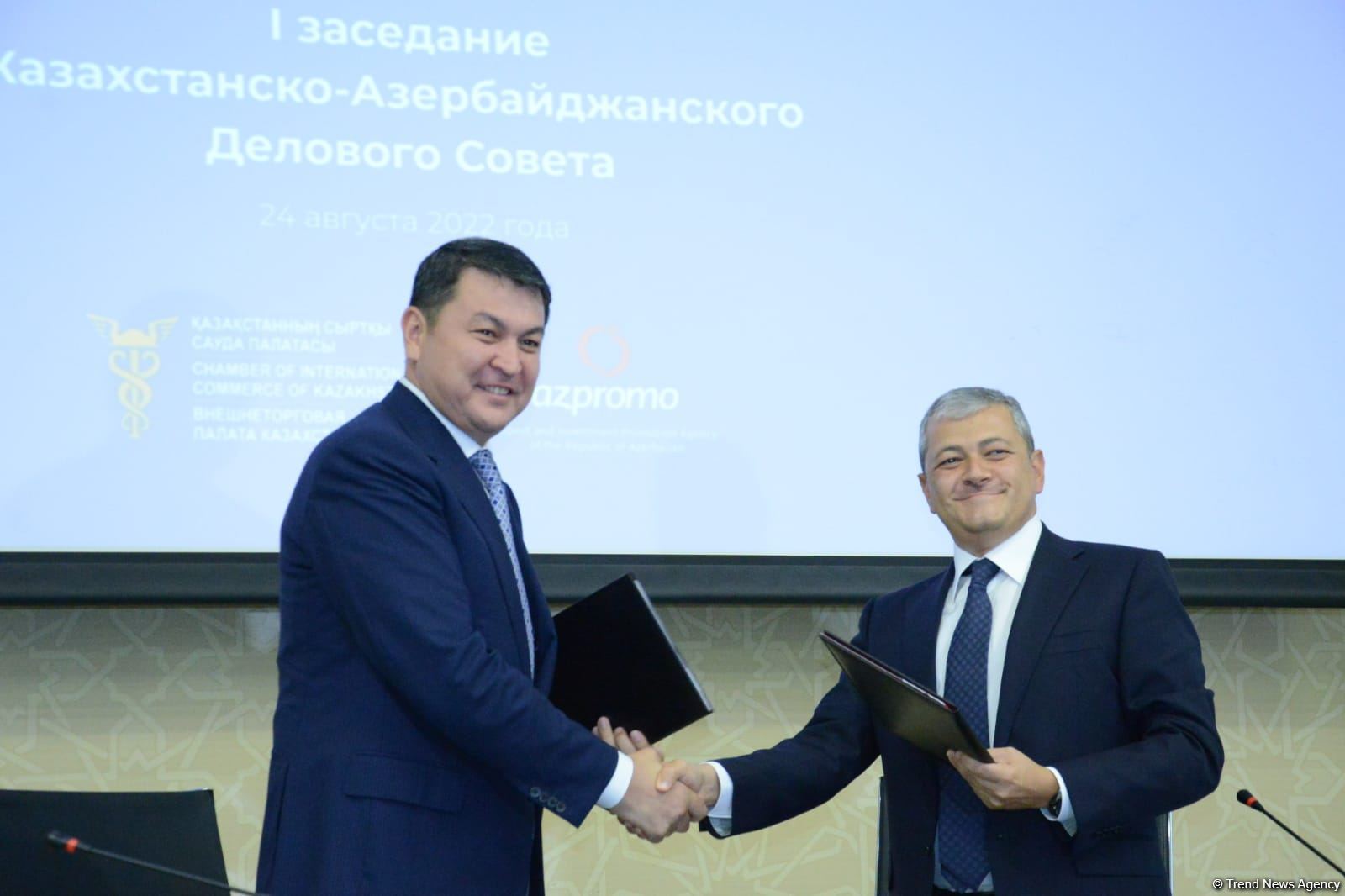 Protocol of first meeting of Kazakh-Azerbaijani Business Council signed (PHOTO)
