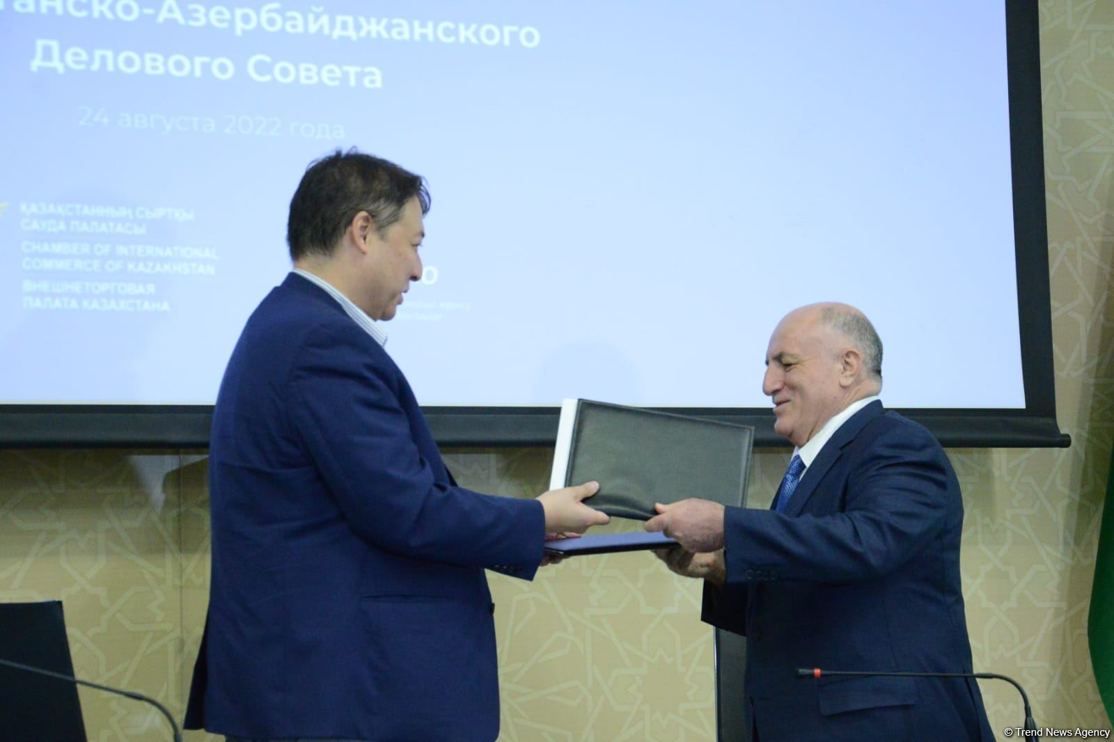 Protocol of first meeting of Kazakh-Azerbaijani Business Council signed (PHOTO)
