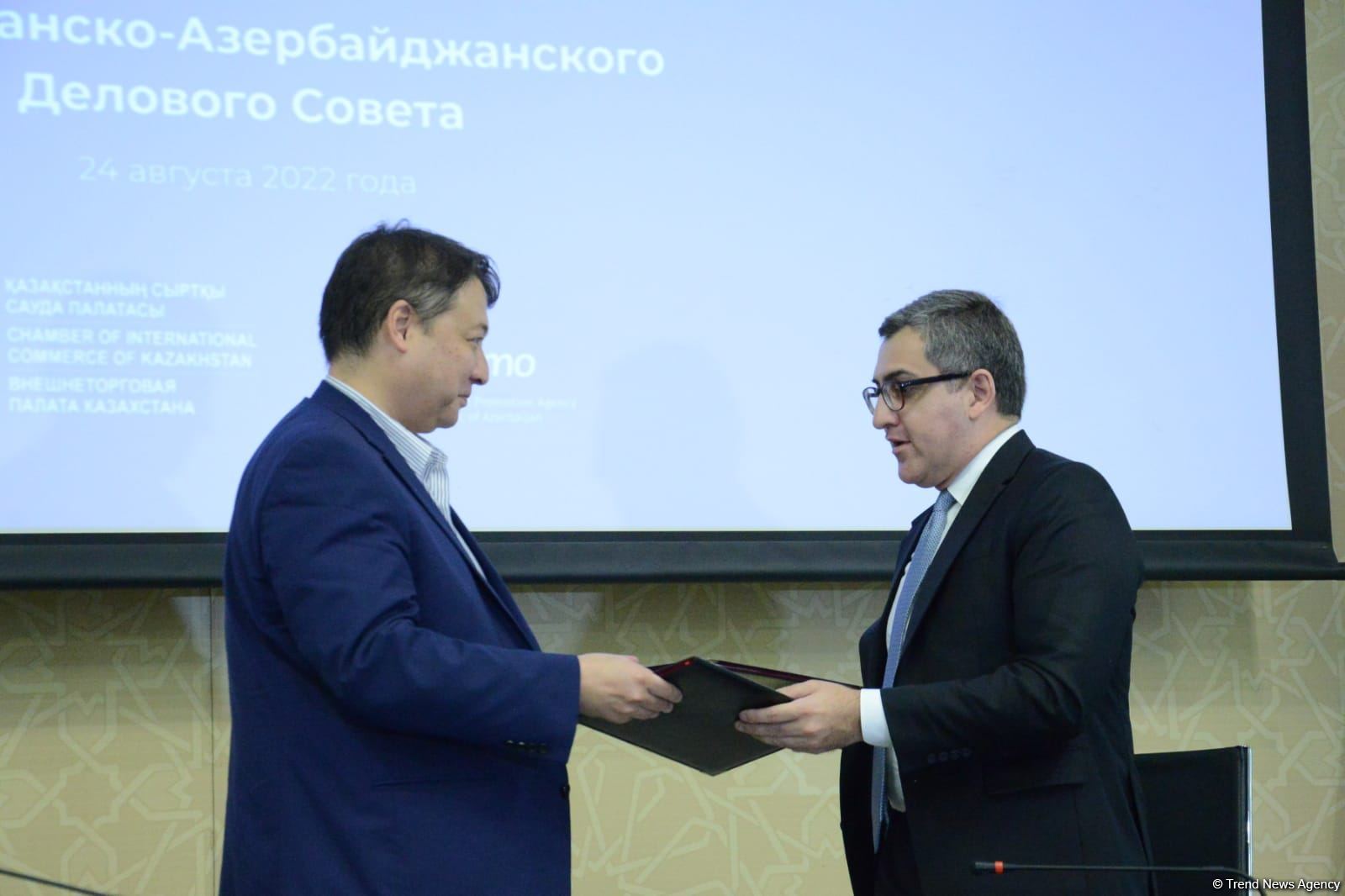 Protocol of first meeting of Kazakh-Azerbaijani Business Council signed (PHOTO)