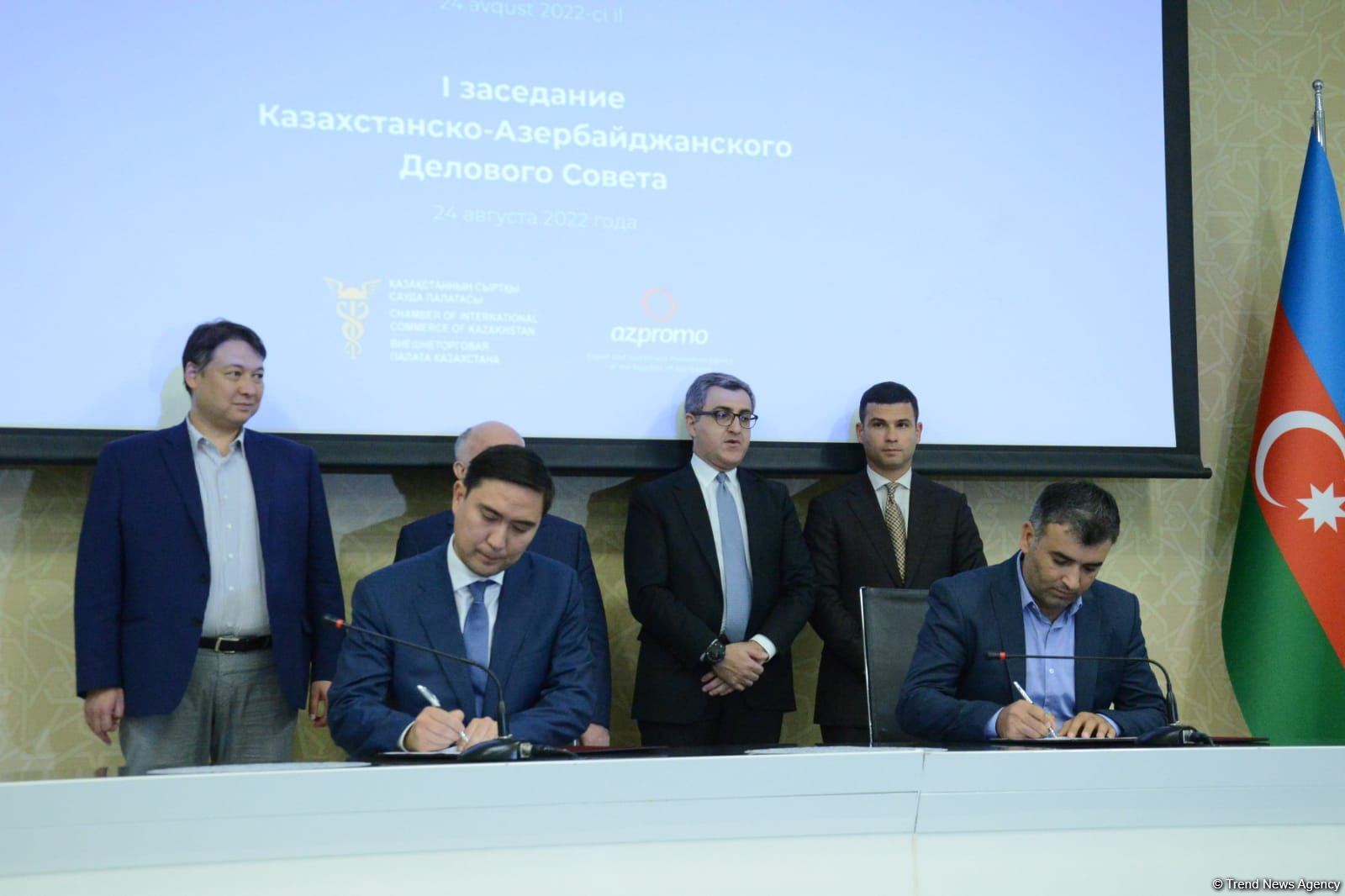 Protocol of first meeting of Kazakh-Azerbaijani Business Council signed (PHOTO)