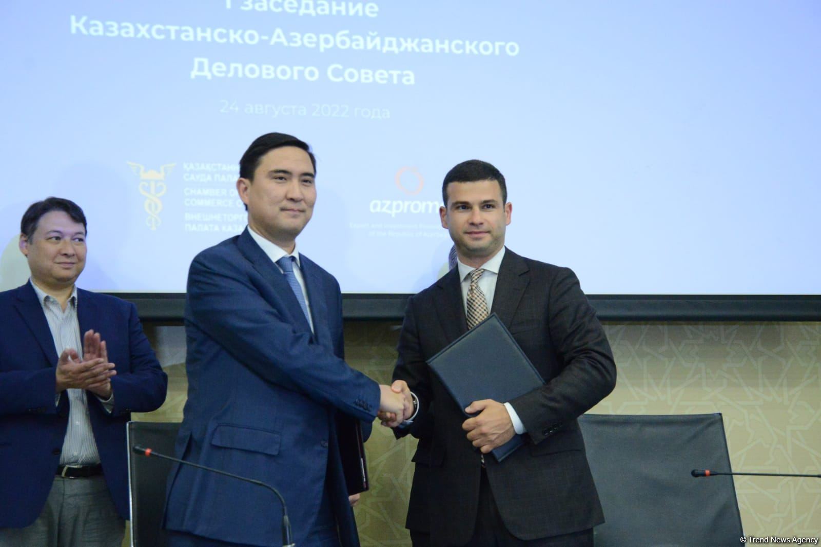 Protocol of first meeting of Kazakh-Azerbaijani Business Council signed (PHOTO)