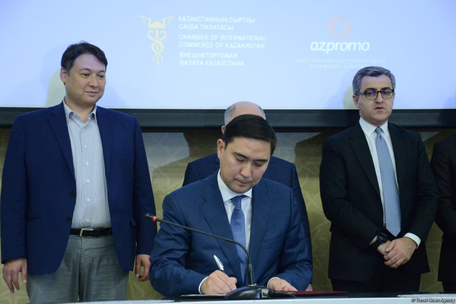 Protocol of first meeting of Kazakh-Azerbaijani Business Council signed (PHOTO)