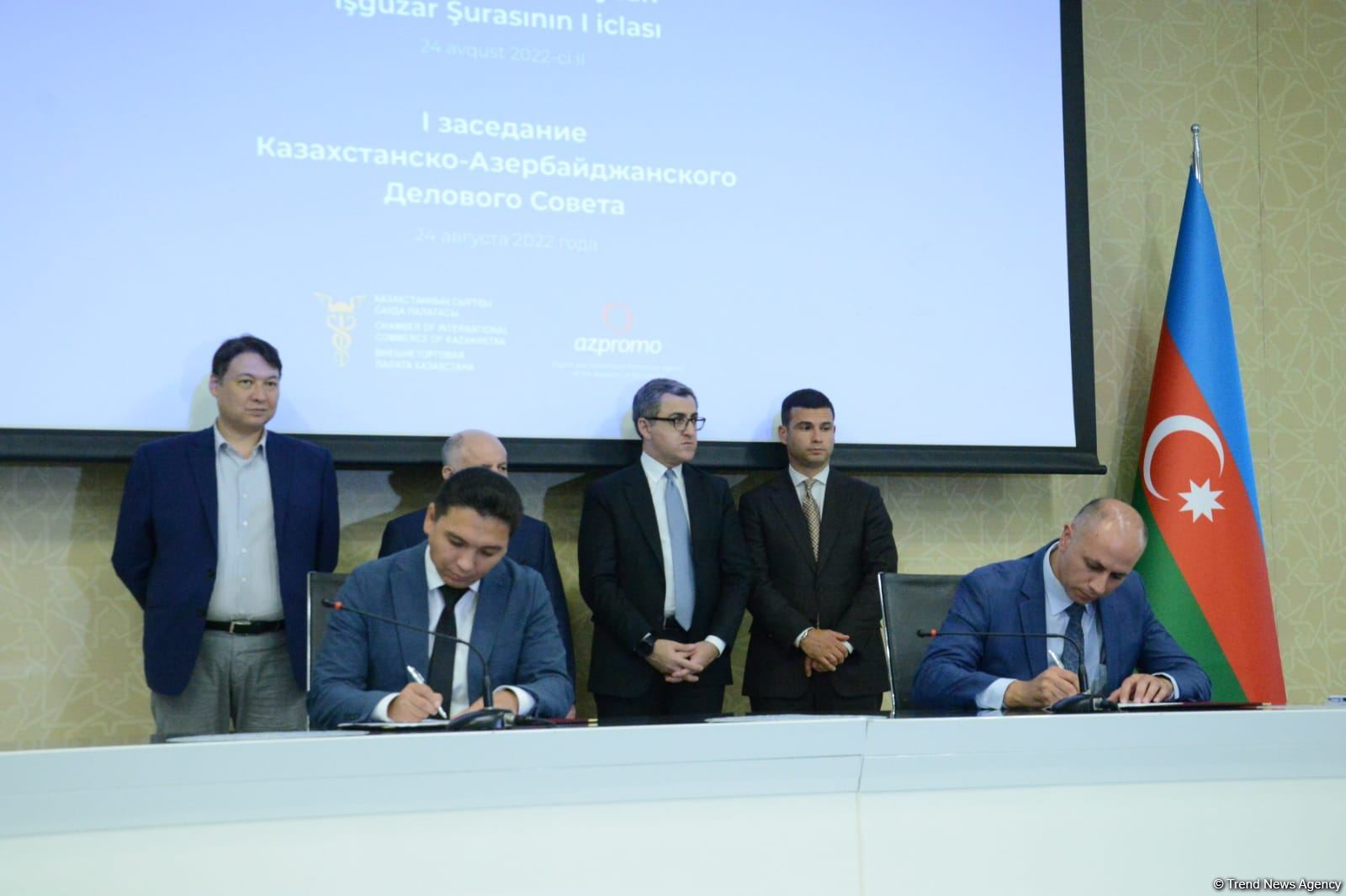 Protocol of first meeting of Kazakh-Azerbaijani Business Council signed (PHOTO)