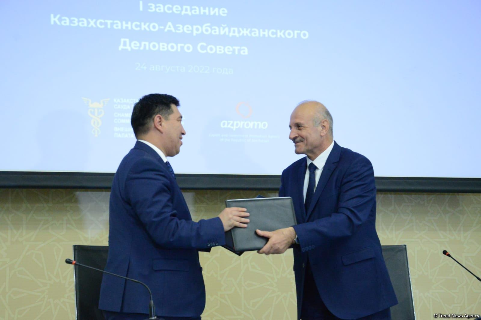Protocol of first meeting of Kazakh-Azerbaijani Business Council signed (PHOTO)