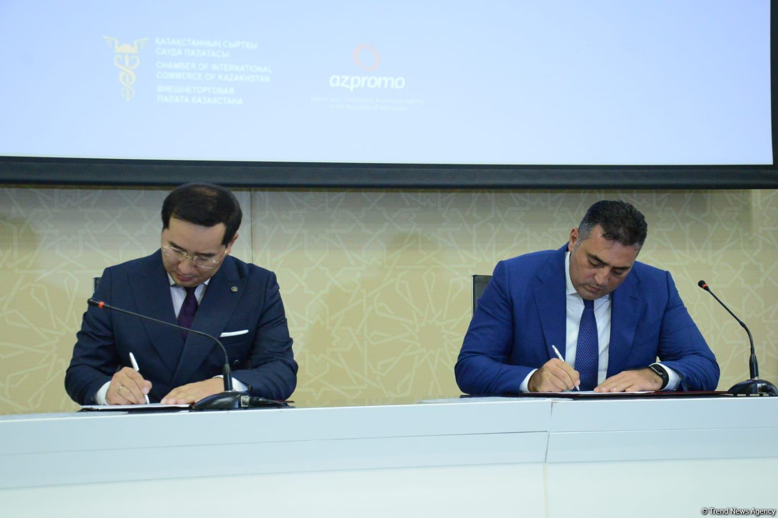 Protocol of first meeting of Kazakh-Azerbaijani Business Council signed (PHOTO)