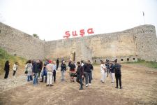Foreigners witness consequences of Armenian vandalism in Azerbaijan's Shusha (PHOTO)