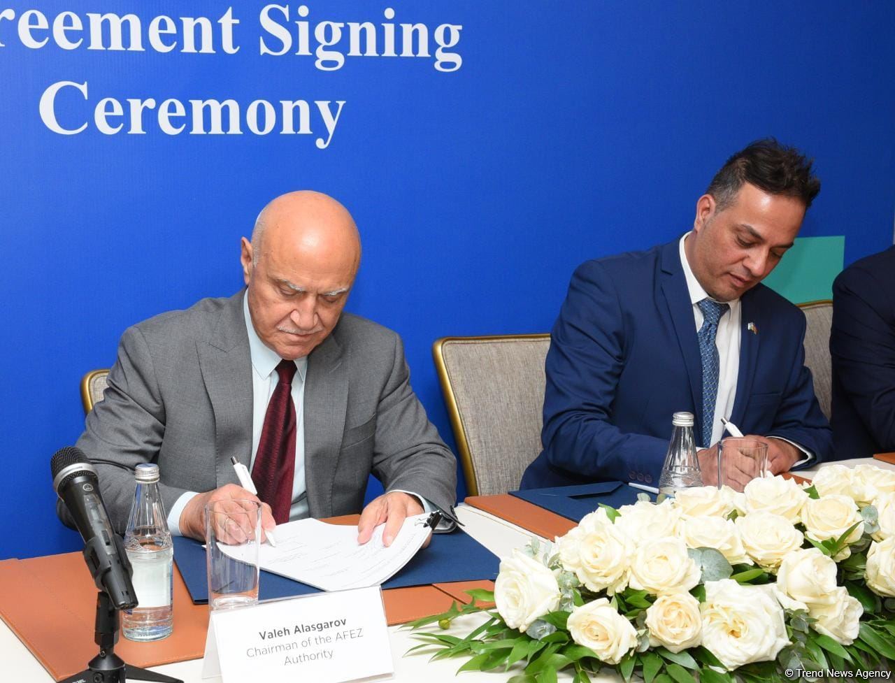 Azerbaijan's Alat FEZ, Israeli BioPharmax sign contract (PHOTO)