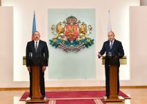 Президенты Азербайджана и Болгарии выступили с заявлениями для печати (ФОТО/ВИДЕО)