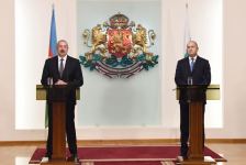Президенты Азербайджана и Болгарии выступили с заявлениями для печати (ФОТО/ВИДЕО)