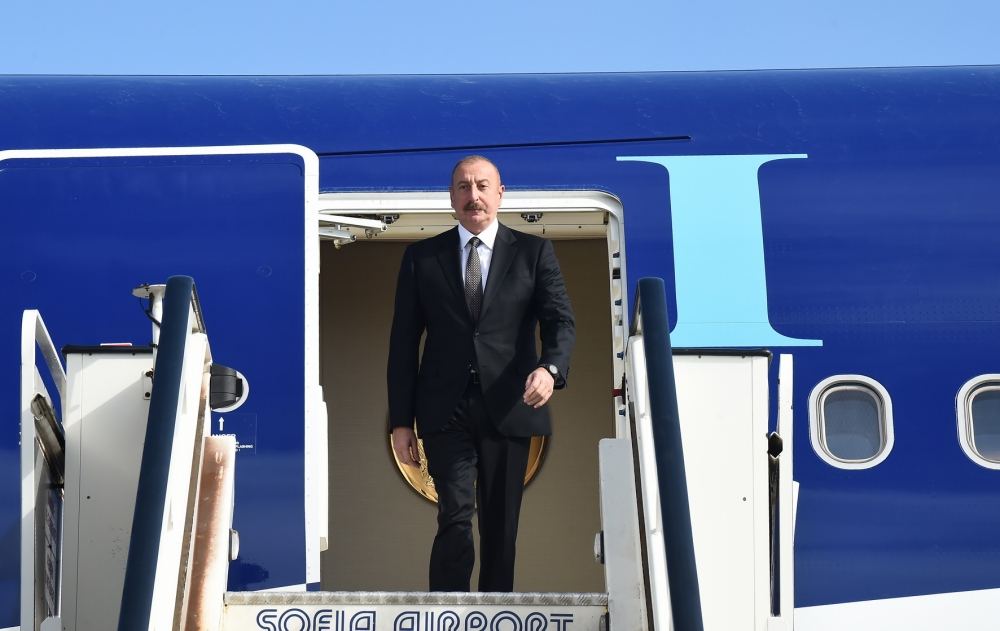 President Ilham Aliyev arrives in Bulgaria for official visit (PHOTO/VIDEO)