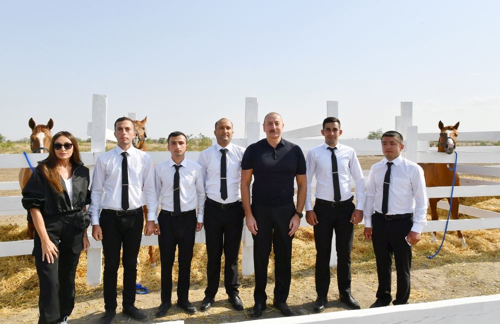 President Ilham Aliyev, First Lady Mehriban Aliyeva attend groundbreaking ceremony of Horse Breeding Center in Aghdam (PHOTO/VIDEO)