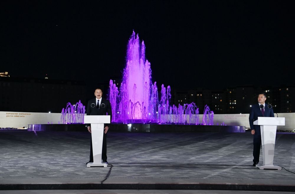 President Ilham Aliyev, Kyrgyz President Sadyr Japarov attend inauguration of Kyrgyzstan-Azerbaijan Friendship Park in Bishkek (PHOTO/VIDEO)