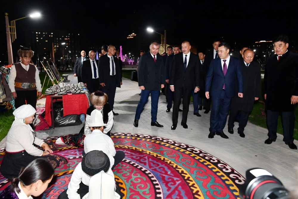 President Ilham Aliyev, Kyrgyz President Sadyr Japarov attend inauguration of Kyrgyzstan-Azerbaijan Friendship Park in Bishkek (PHOTO/VIDEO)