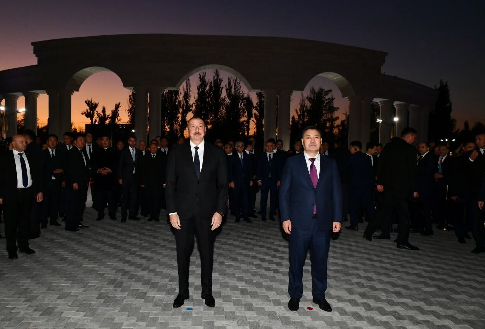 President Ilham Aliyev, Kyrgyz President Sadyr Japarov attend inauguration of Kyrgyzstan-Azerbaijan Friendship Park in Bishkek (PHOTO/VIDEO)