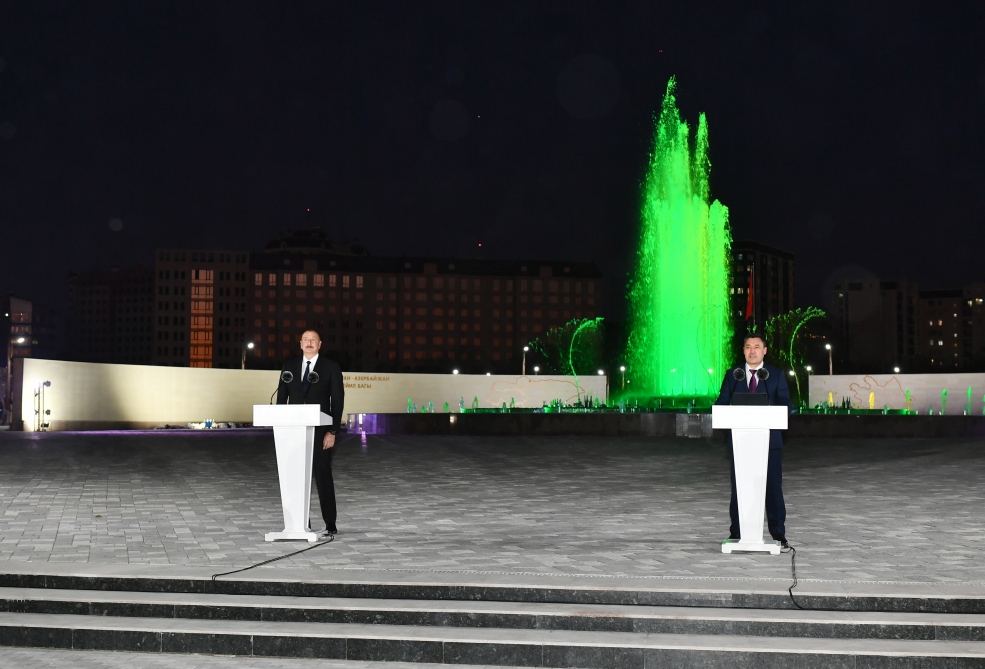 President Ilham Aliyev, Kyrgyz President Sadyr Japarov attend inauguration of Kyrgyzstan-Azerbaijan Friendship Park in Bishkek (PHOTO/VIDEO)