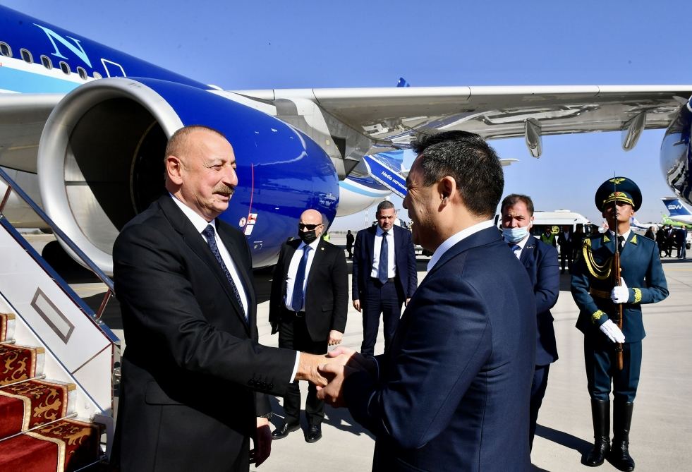 President Ilham Aliyev arrives in Kyrgyzstan for state visit (PHOTO/VIDEO)
