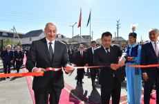 President Ilham Aliyev participates in inauguration of school named after Nizami Ganjavi in Bishkek (PHOTO/VIDEO)