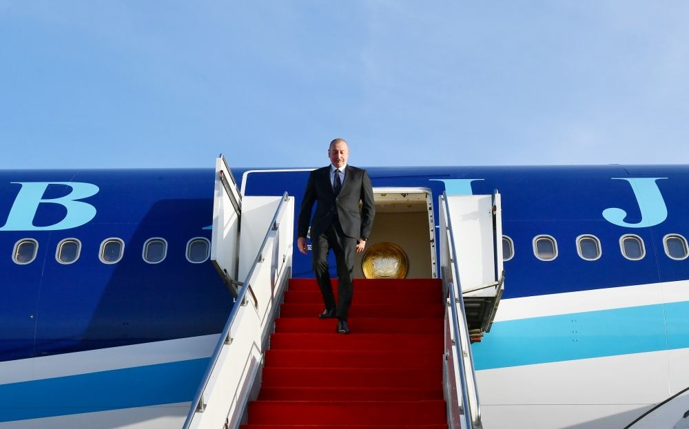 President Ilham Aliyev arrives in Kazakhstan for working visit (PHOTO/VIDEO)