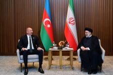 President Ilham Aliyev meets with President of Iran Seyyed Ebrahim Raisi in Astana (PHOTO)