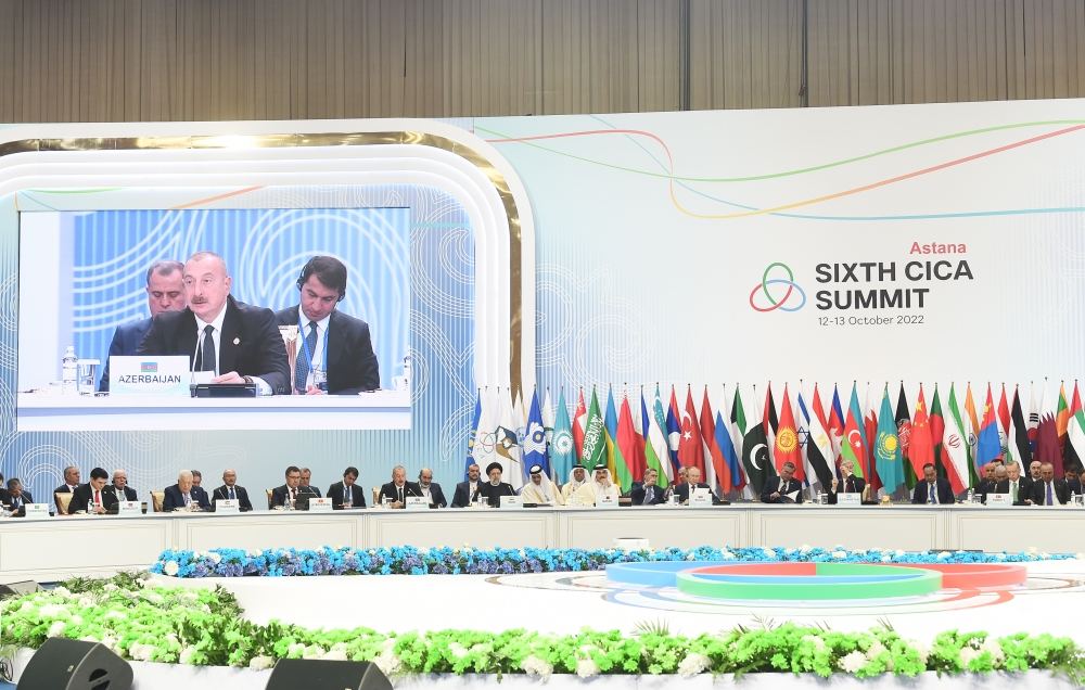 President Ilham Aliyev takes part in plenary session of 6th Summit of Conference on Interaction and Confidence Building Measures in Asia in Astana (PHOTO/VIDEO)