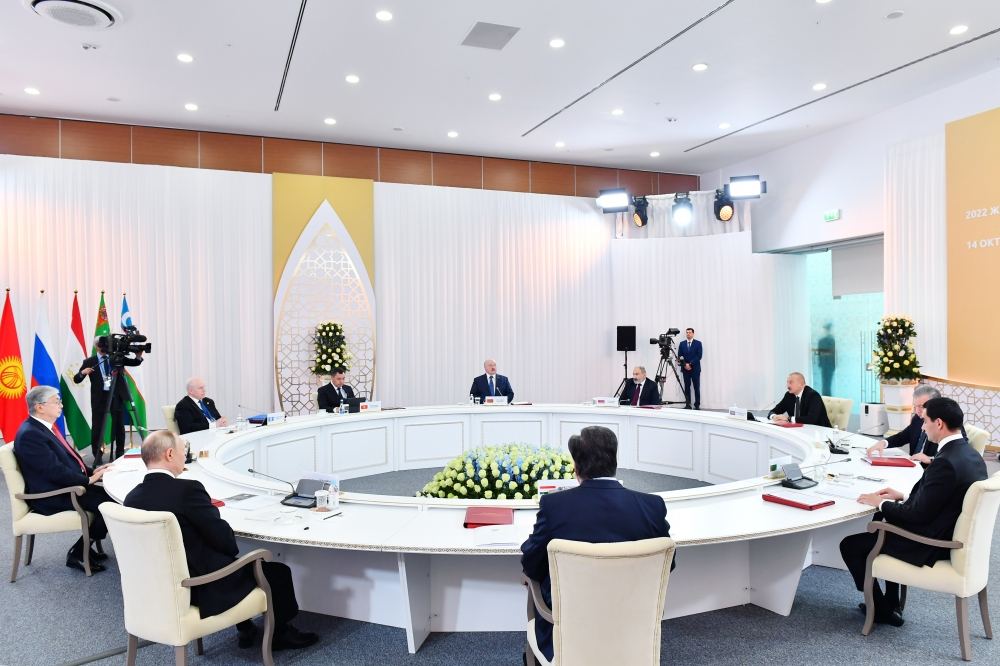 Президент Ильхам Алиев принял участие в заседании Совета глав государств СНГ в Астане (ФОТО)