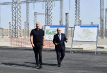 President Ilham Aliyev views construction progress at “Jabrayil” Junction Substation (PHOTO/VIDEO)