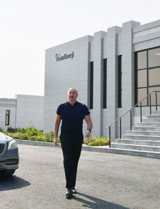 President Ilham Aliyev views construction progress at “Jabrayil” Junction Substation (PHOTO/VIDEO)