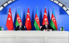 President Ilham Aliyev, President Recep Tayyip Erdogan make press statements in Jabrayil (PHOTO/VIDEO)