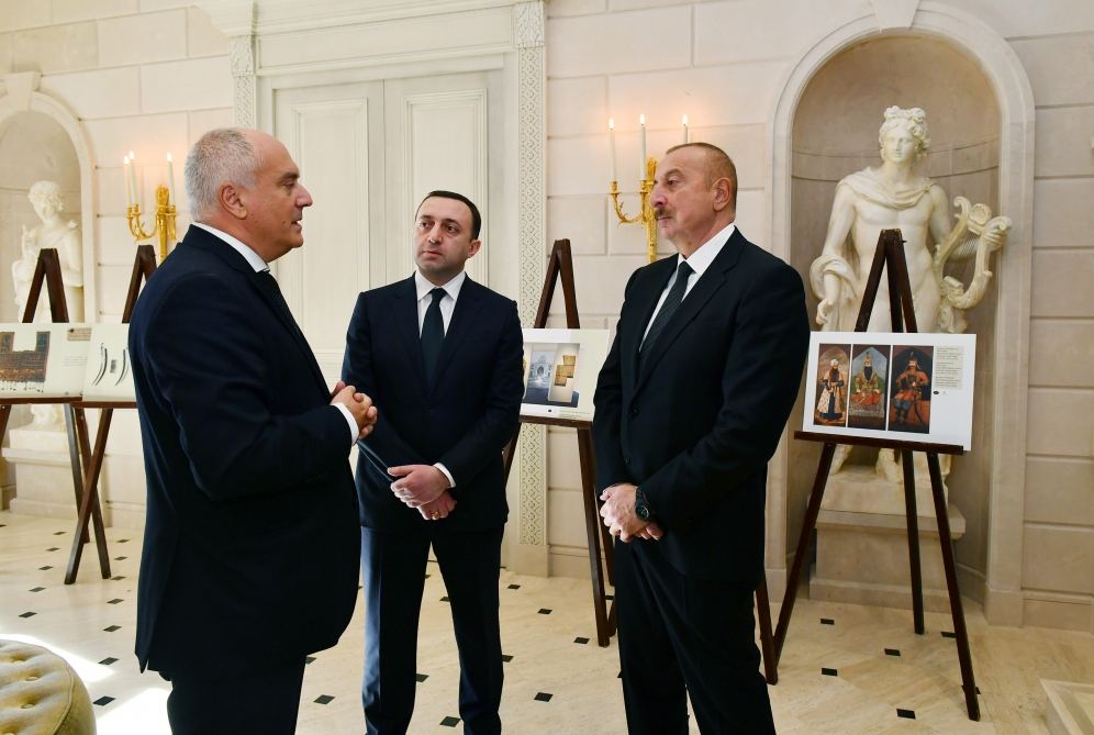 President Ilham Aliyev, Prime Minister of Georgia Irakli Garibashvili view “Heritage of Karabakh Khanate” exhibition (PHOTO/VIDEO)