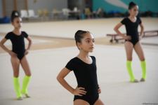 В Национальной арене гимнастики в Баку проходят учебно-тренировочные сборы спортсменок из Мингячевира (ФОТО)
