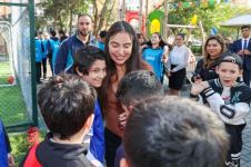 VP of Heydar Aliyev Foundation Leyla Aliyeva attends inauguration of another yard redeveloped under “Our yard” project (PHOTO)