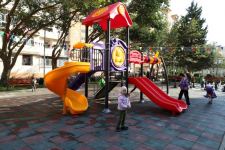 VP of Heydar Aliyev Foundation Leyla Aliyeva attends inauguration of another yard redeveloped under “Our yard” project (PHOTO)