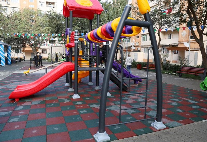 VP of Heydar Aliyev Foundation Leyla Aliyeva attends inauguration of another yard redeveloped under “Our yard” project (PHOTO)